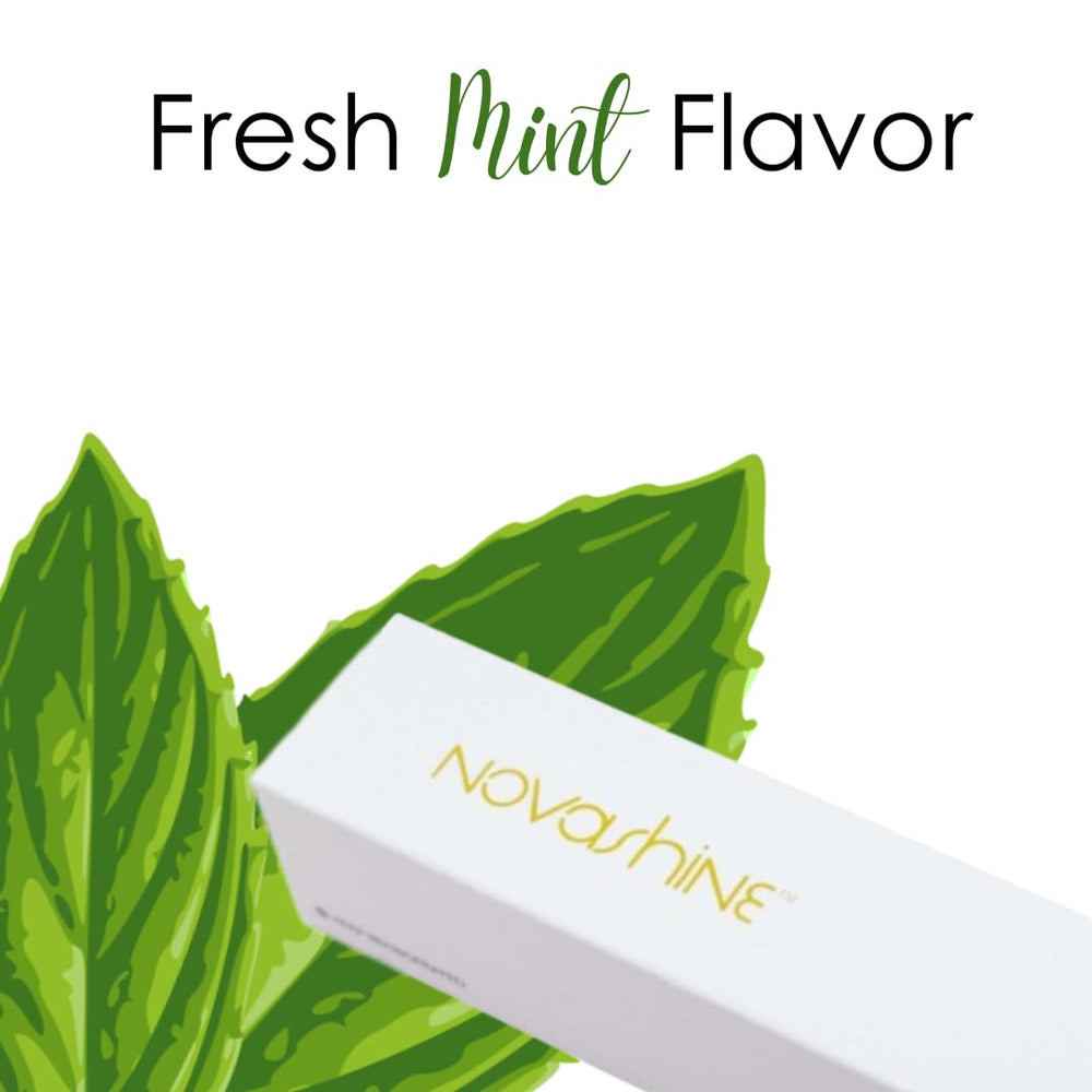 USA-made Novashine whitening gel packaging label