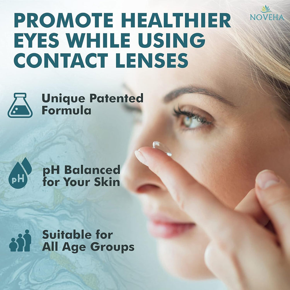 NOVEHA Eyelid Cleanser travel-size bottle for on-the-go cleansing.