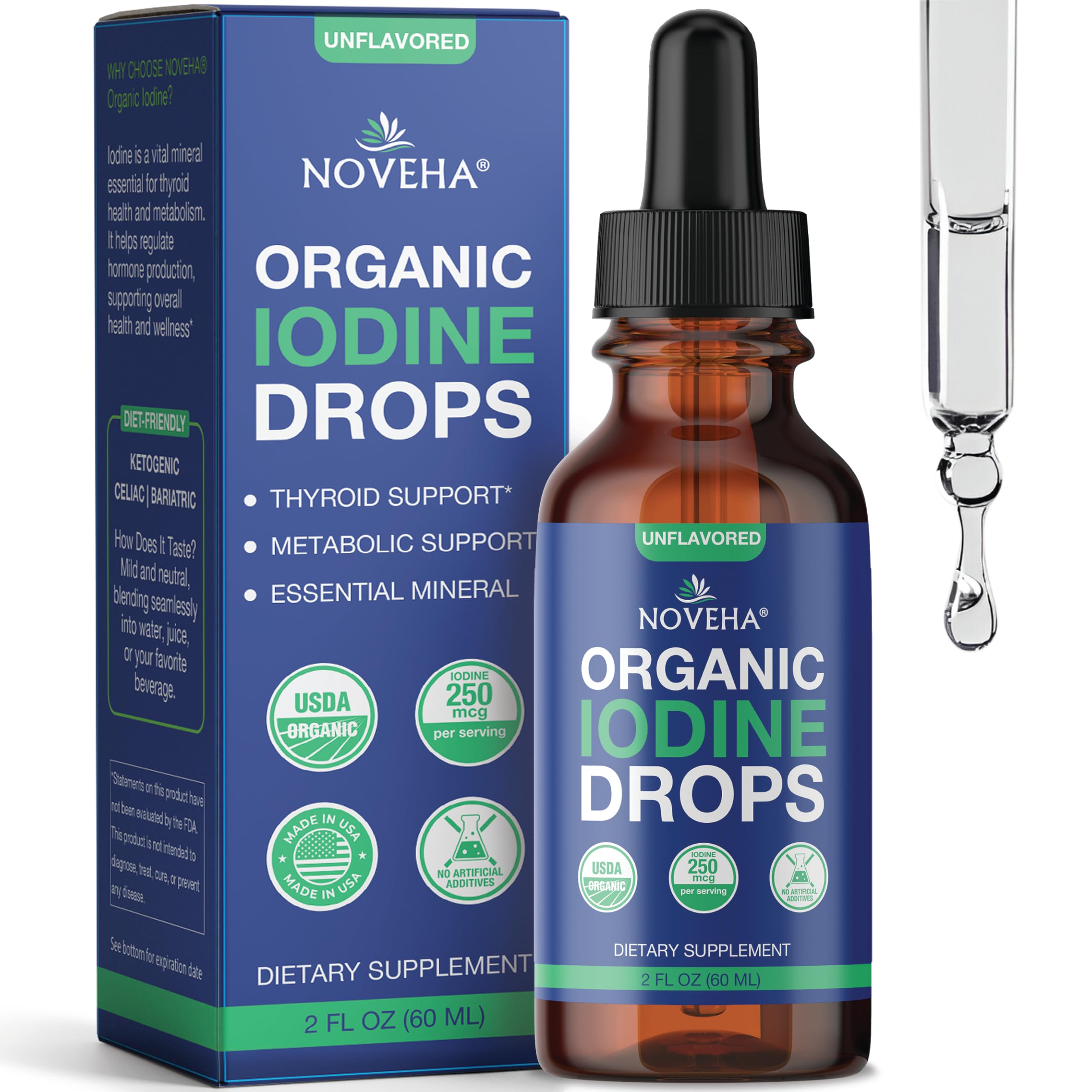 NOVEHA Iodine Drops bottle with dropper