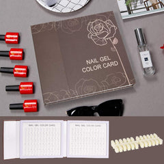 Noverlife 120 nail tips on display keep colors organized for quick shade testing.