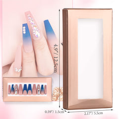 Noverlife 30-piece nail box set provides organized storage and chic branding.