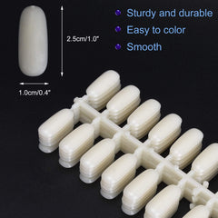 Noverlife easy-attach nail tips demonstrating simple application with polish samples.