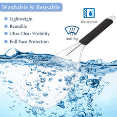 Noverlife plastic salon shield with transparent design for clear visibility.
