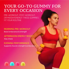 Gummies supporting endurance and energy boost