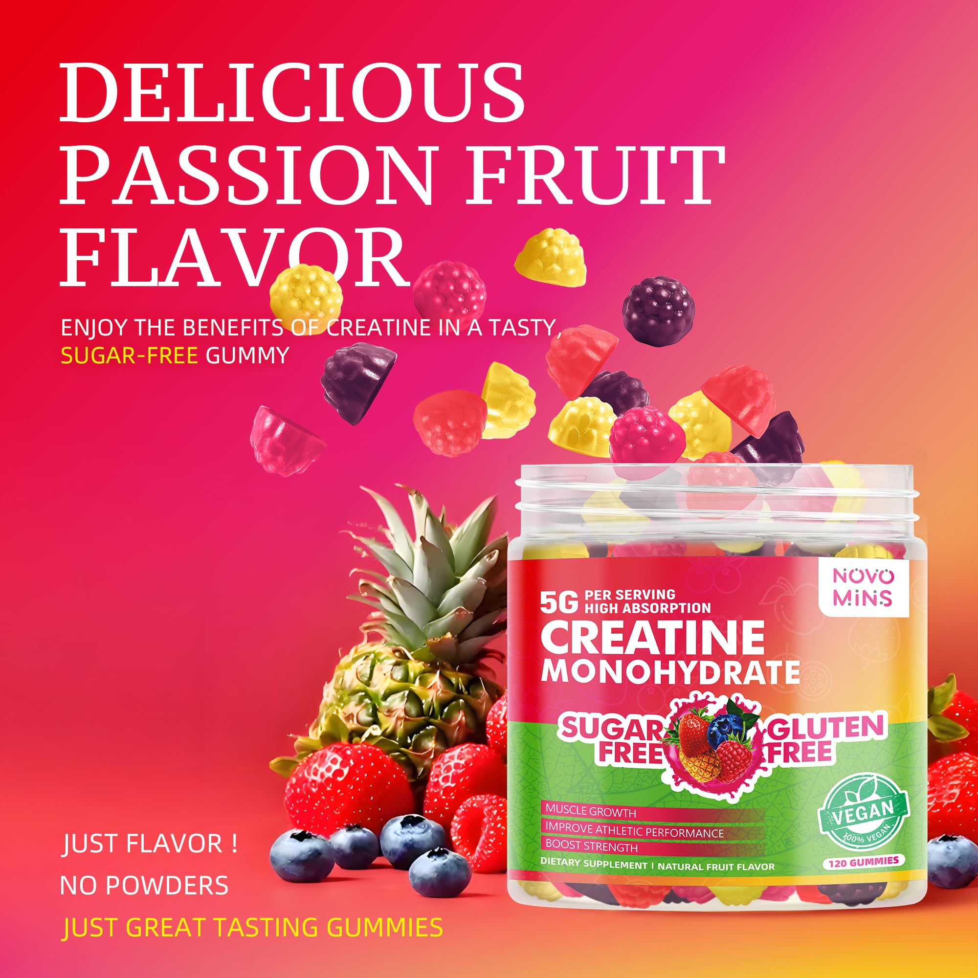 Creatine Monohydrate Gummies ingredients label