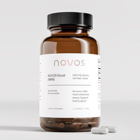 Novos Boost NMN bottle with 60 capsules