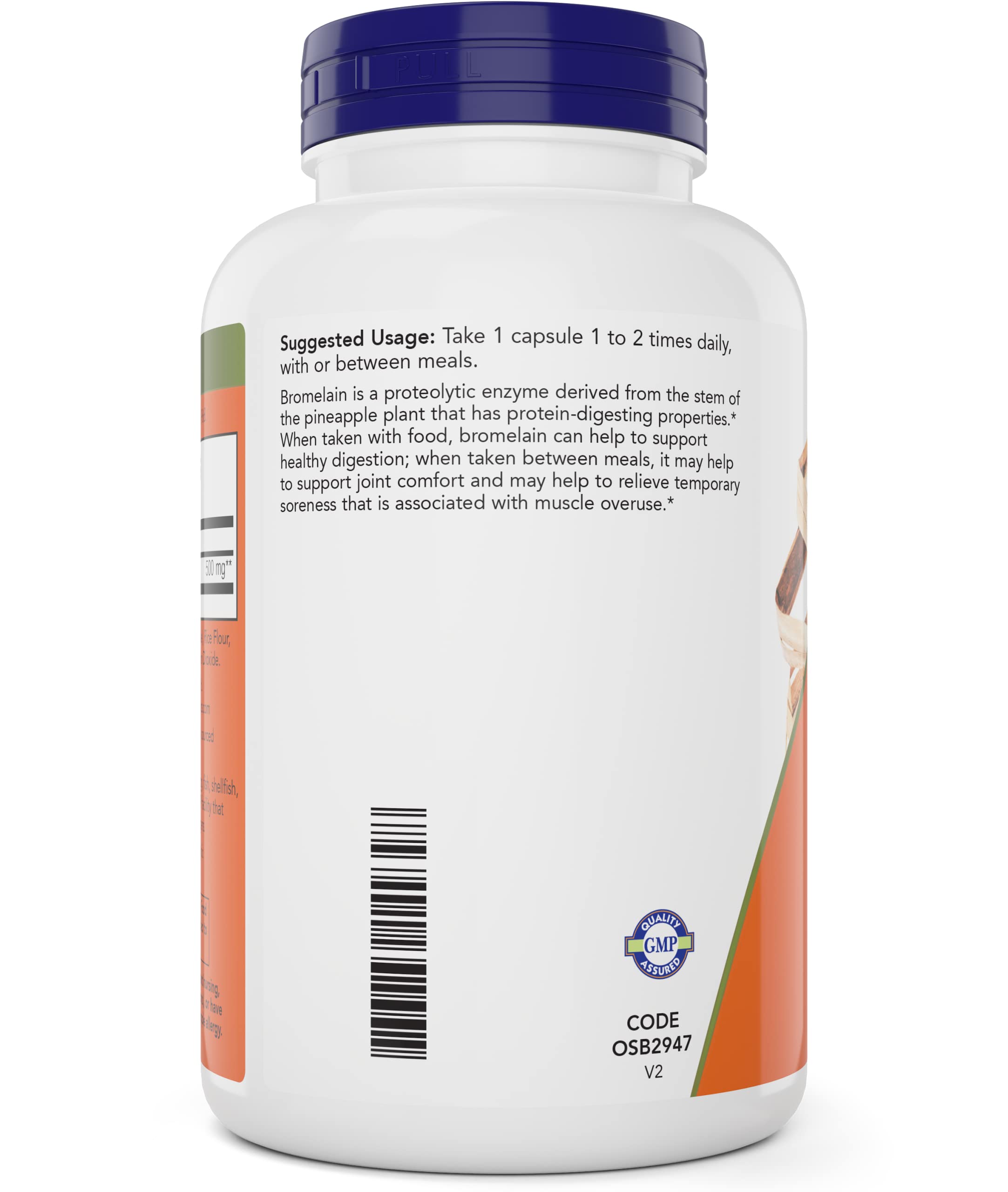 Vegan and vegetarian bromelain pineapple enzyme label