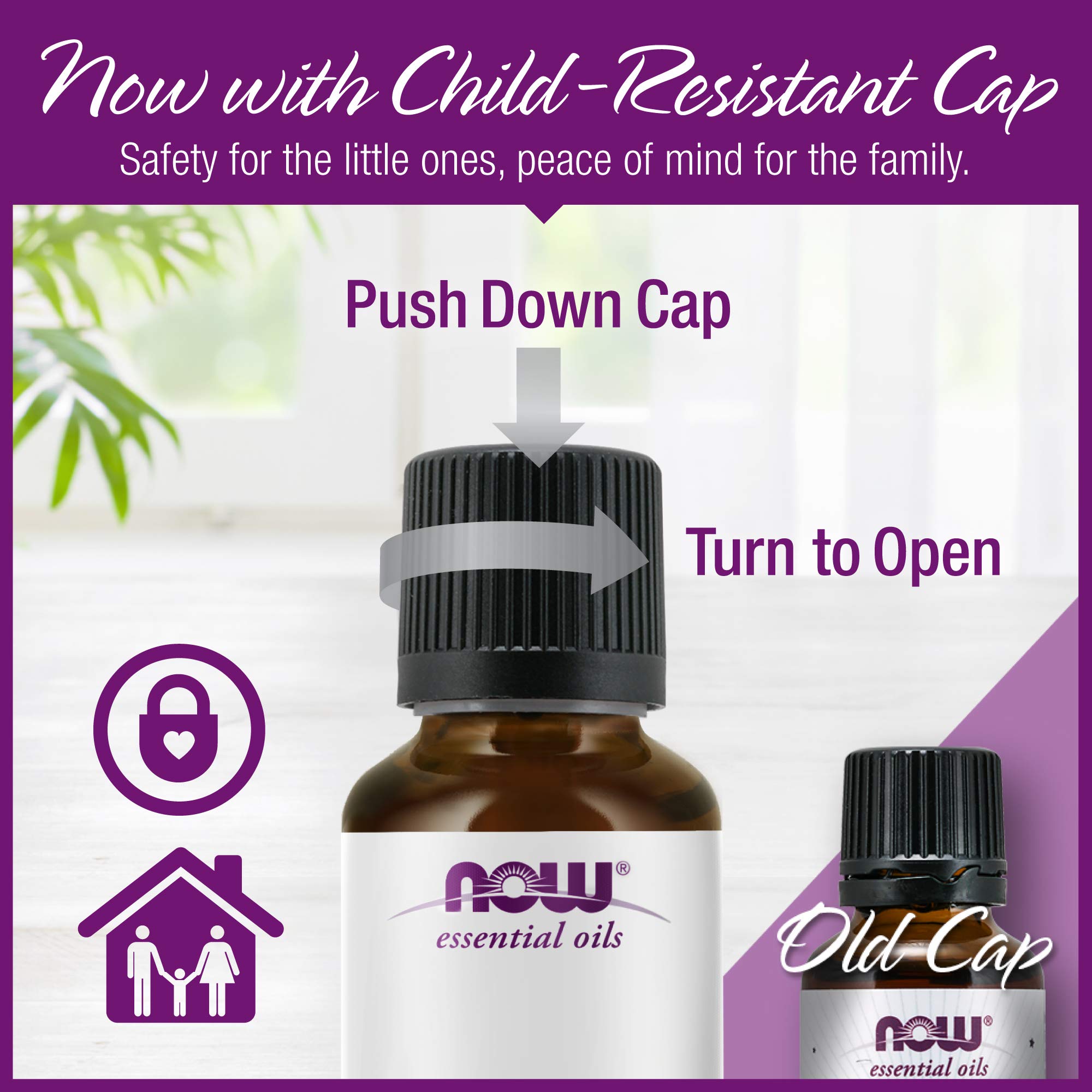 NOW Cinnamon Cassia oil bottle label showing 100% pure