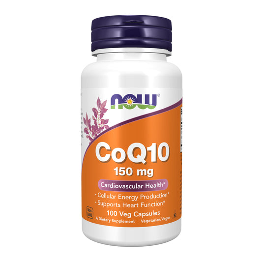 NOW Supplements CoQ10 150 mg bottle label