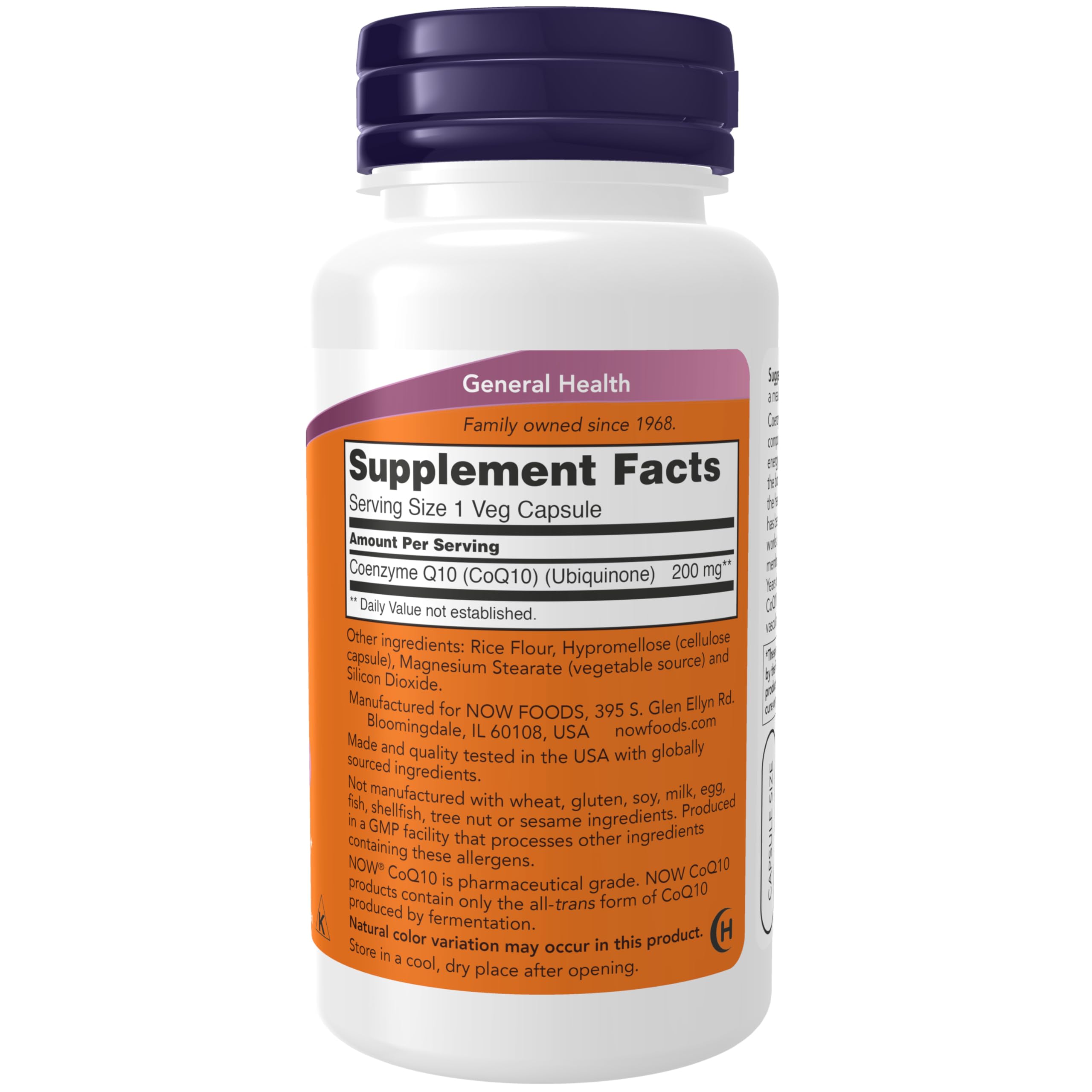 Graphic showing CoQ10 200 mg for cardiovascular health