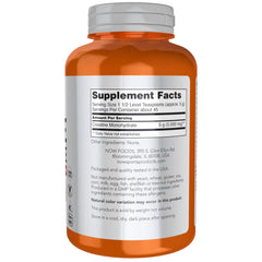NOW Foods Creatine Monohydrate Powder bottle 8 oz