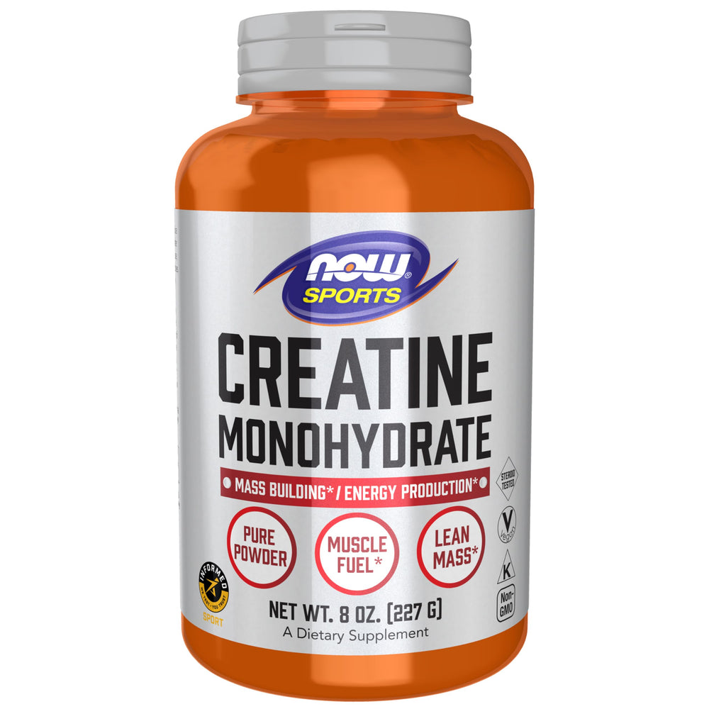 NOW Foods Creatine Monohydrate Powder 8 oz front label
