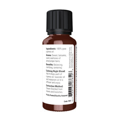 NOW Cypress essential oil bottle with child-resistant cap