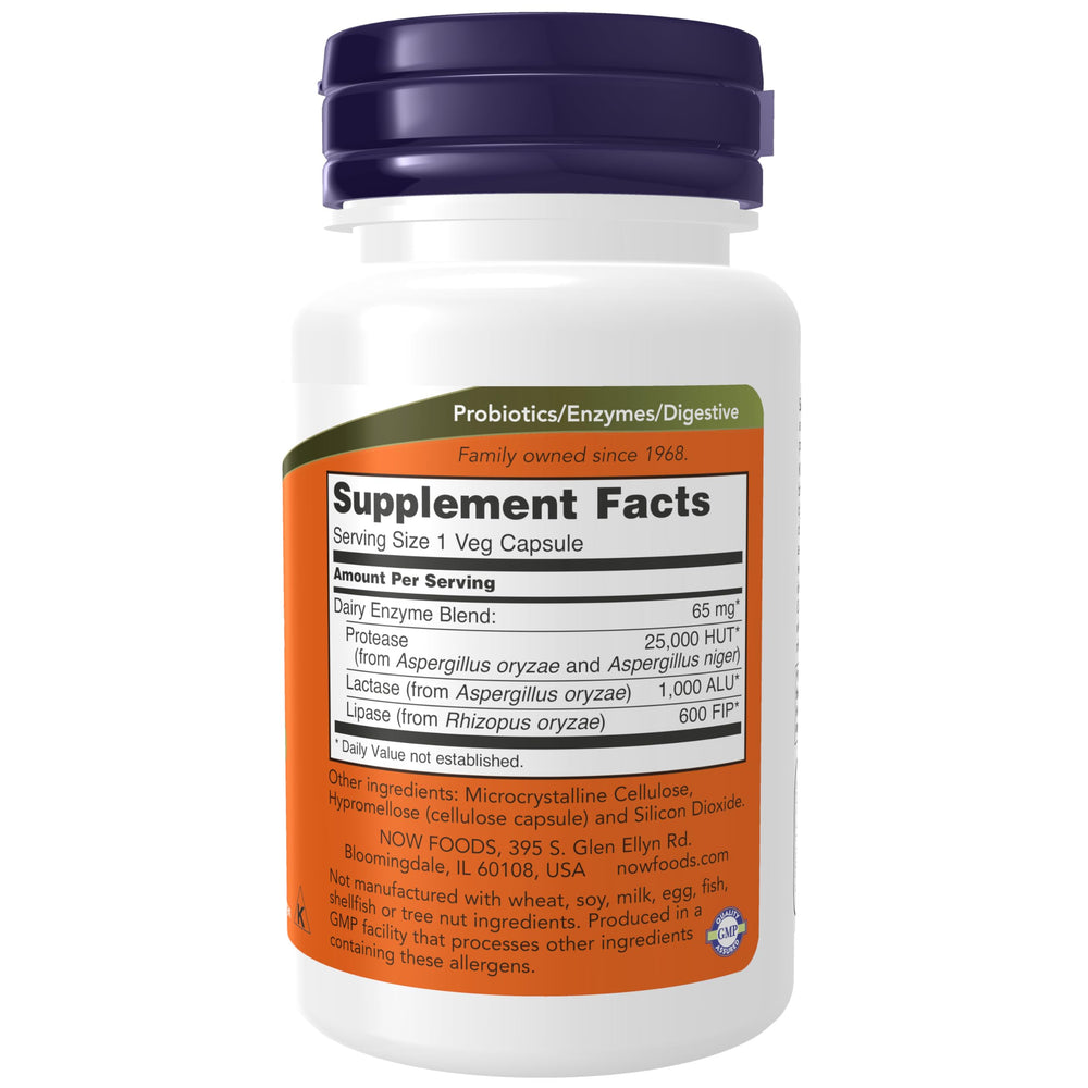 Dairy Digest Complete capsules spilling from a bottle