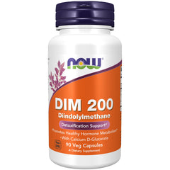 NOW Foods DIM 200 bottle with label