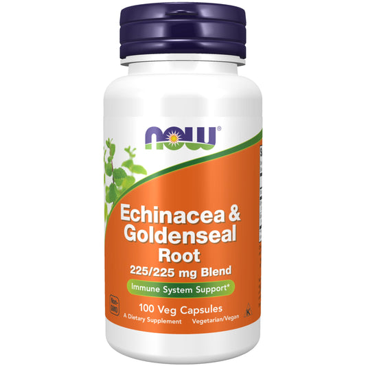 NOW Echinacea & Goldenseal Root bottle front label