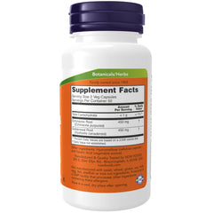 Supplement facts showing 225/225 mg blend