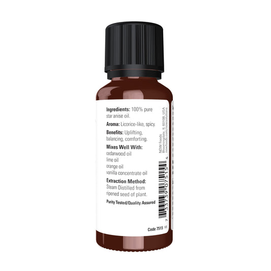 Label of NOW Anise Oil bottle