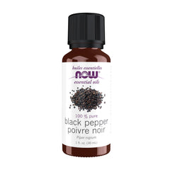 NOW Essential Oils Black Pepper Oil bottle, 1 oz