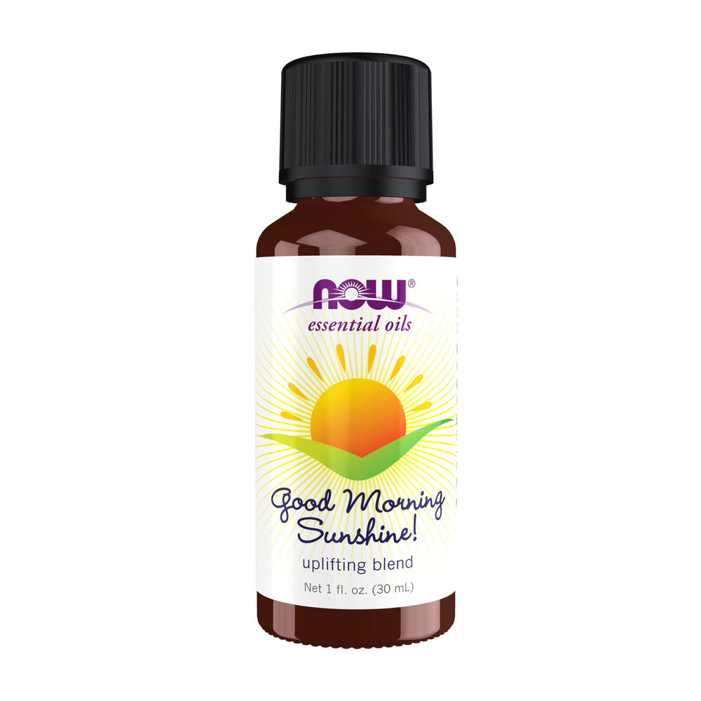 NOW Essential Oils Good Morning Sunshine aromatherapy blend bottle front view