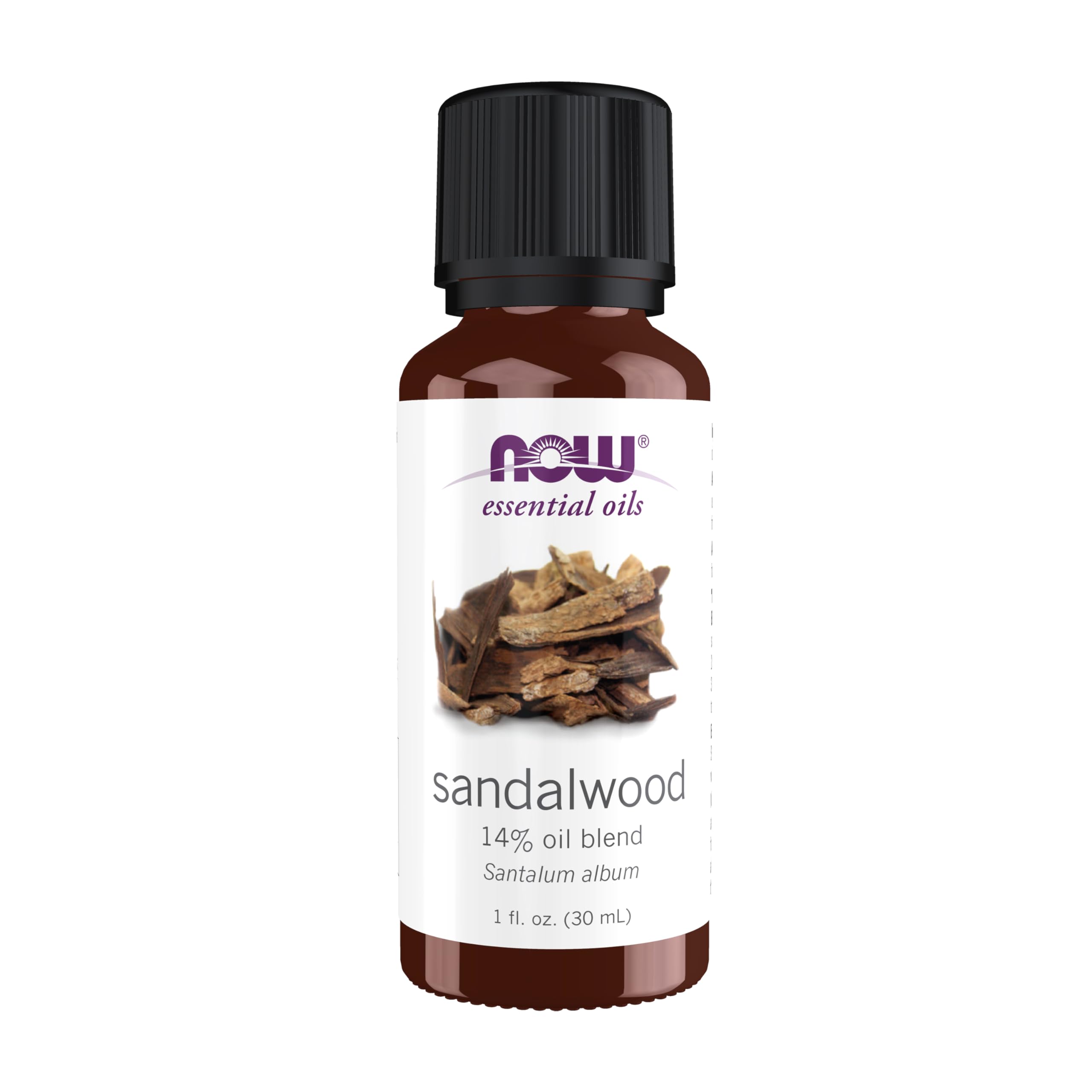 NOW Essential Oils Sandalwood Oil 14% in Jojoba, 1 oz bottle