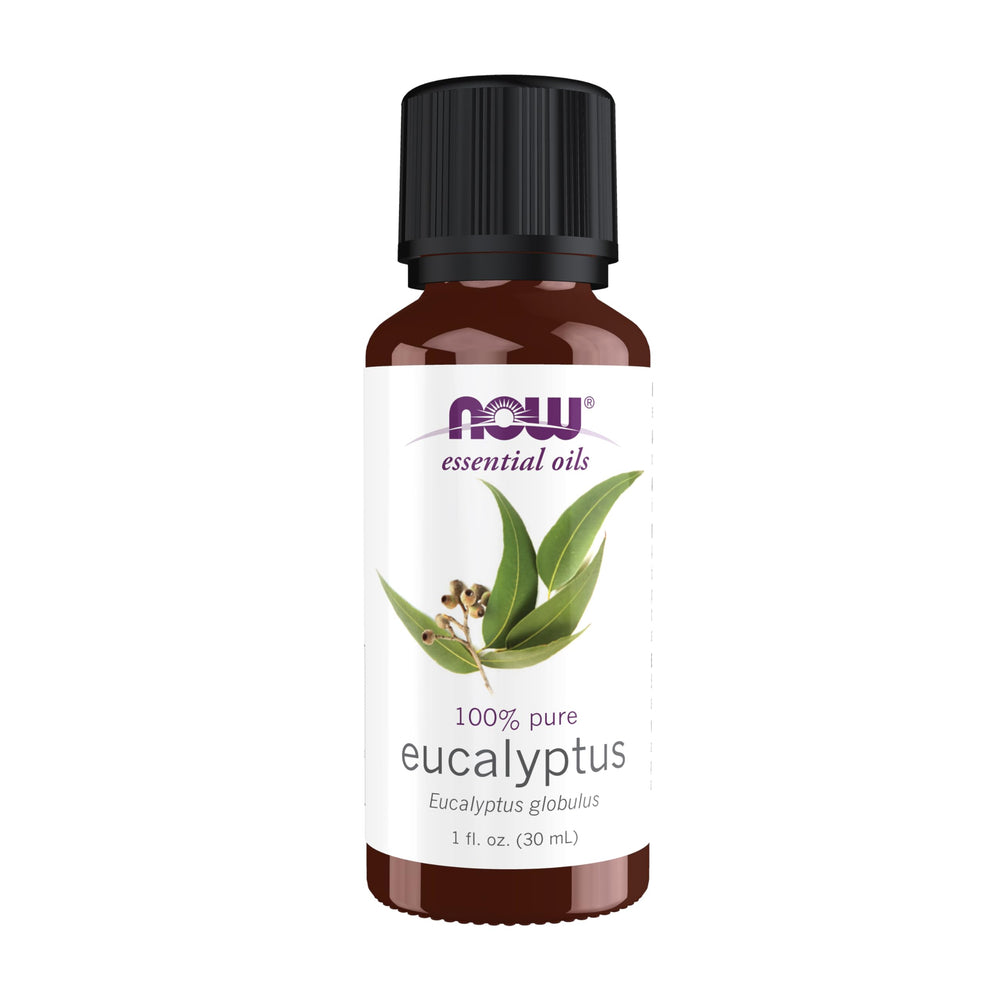 NOW Eucalyptus Oil 1 oz front bottle view