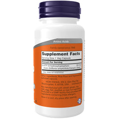 NOW Foods 5-HTP bottle back label