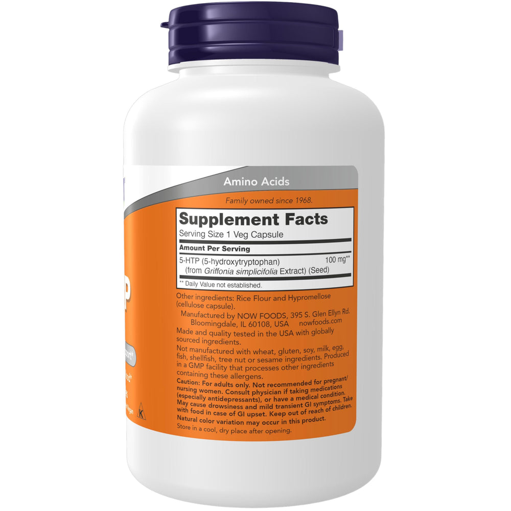 Vegan capsules of NOW Foods 5-HTP 100 mg