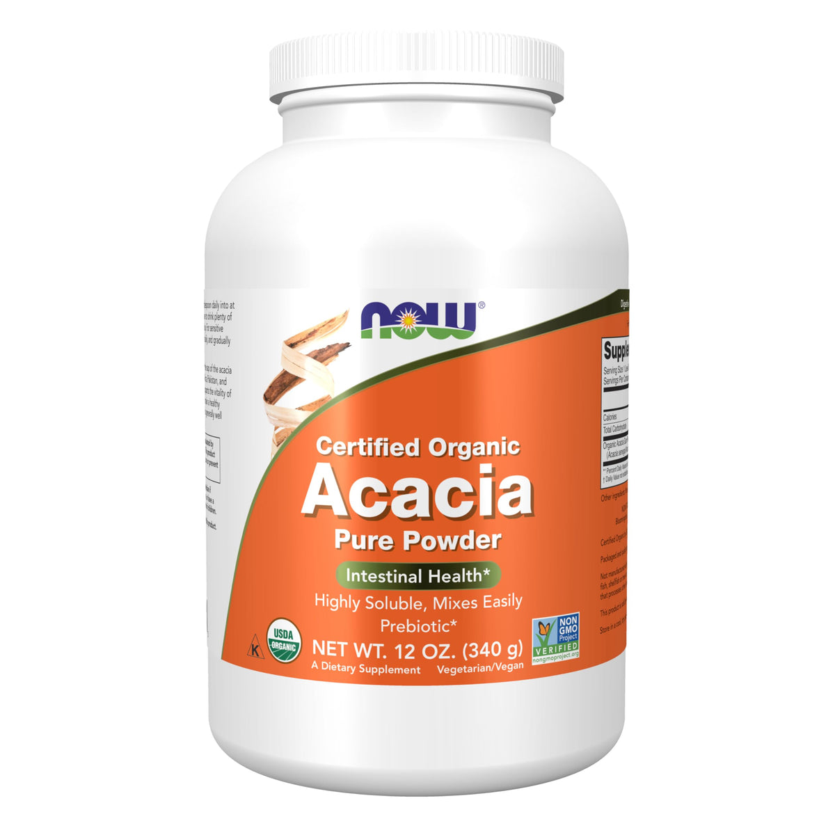 NOW Foods Acacia Pure Powder 12 oz – Organic, highly soluble