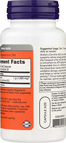 Close-up of Acetyl L-Carn 500 mg capsules