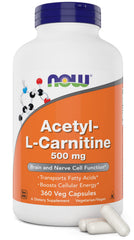 NOW Foods Acetyl-L-Carnitine 500mg bottle