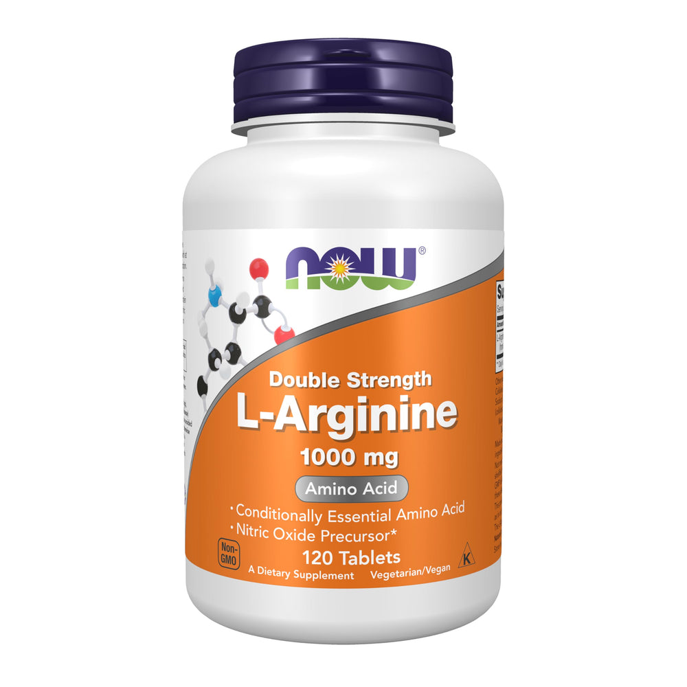 NOW Foods L-Arginine 1000 mg bottle front view