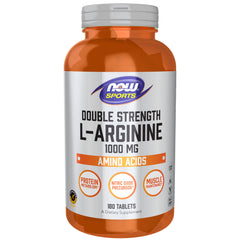 Nutrition facts panel for NOW Foods L-Arginine 1000 mg