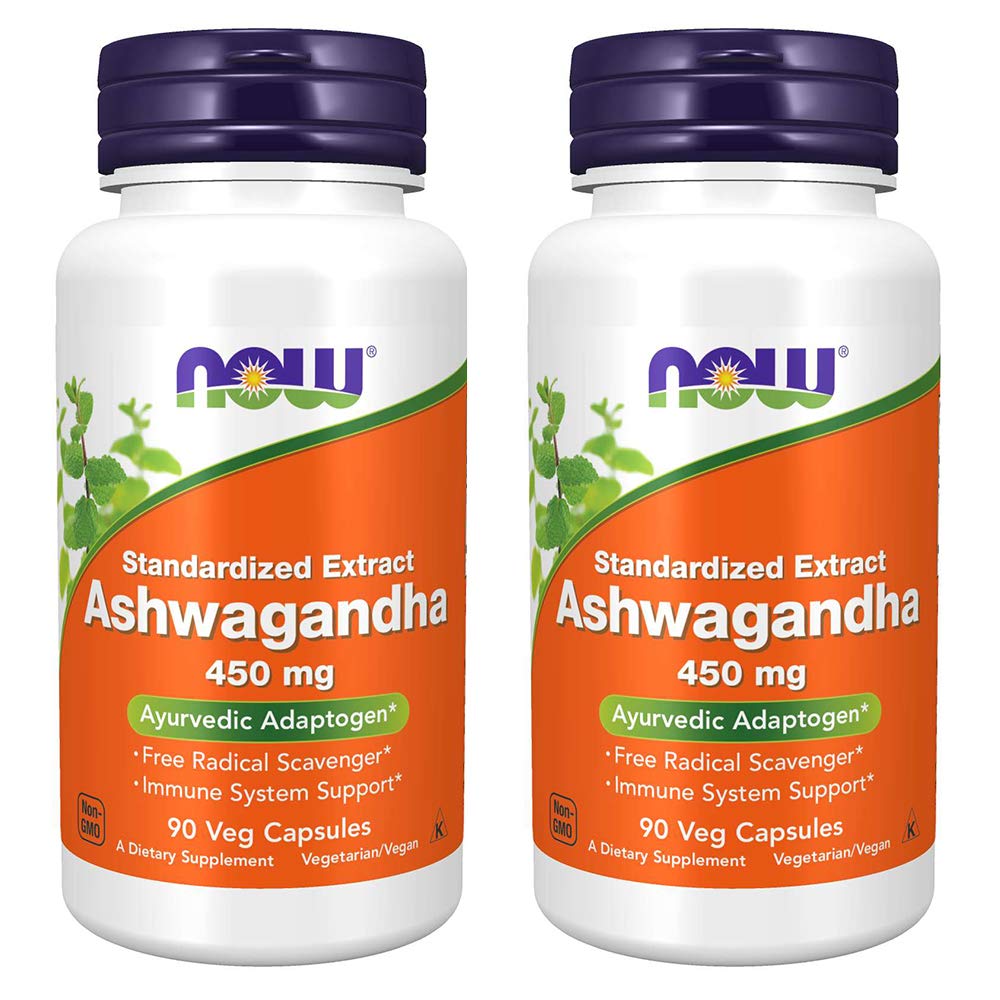 NOW Foods Ashwagandha Extract 450mg 90 VCaps Pack 2 product hero