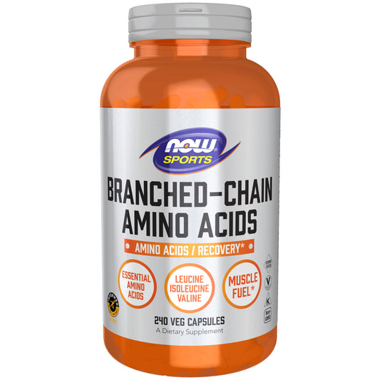 NOW Foods BCAAs front label showing product name