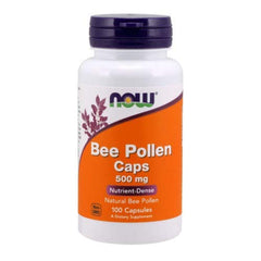 NOW Foods Bee Pollen container with UPC 733739025203
