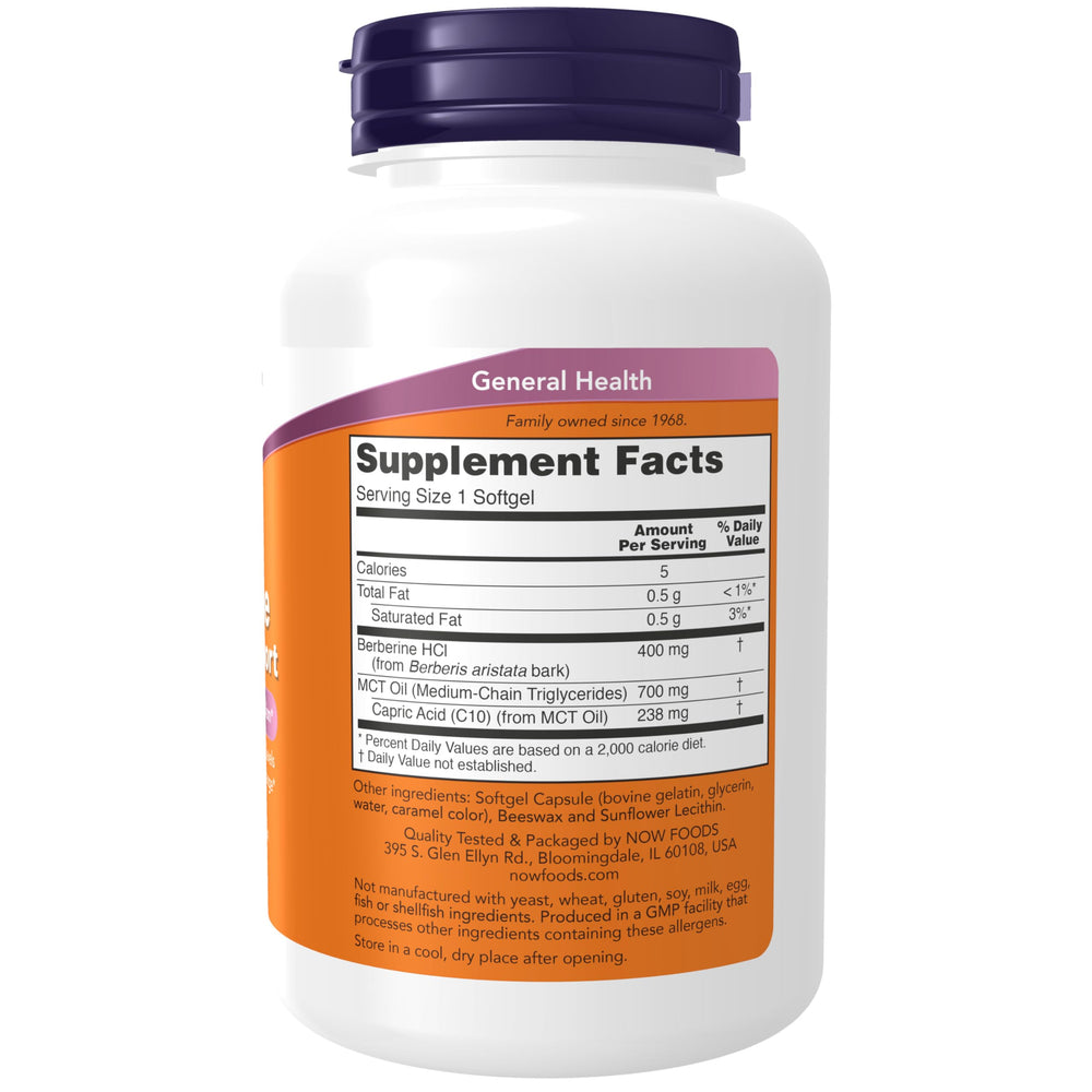 Berberine with MCT oil to enhance absorption