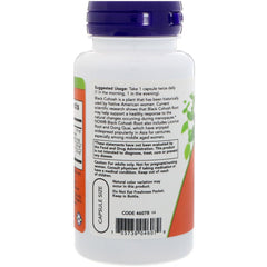 NOW Foods Black Cohosh 80 mg product packaging and branding