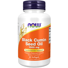 NOW Foods Black Cumin Seed Oil 1000 mg bottle