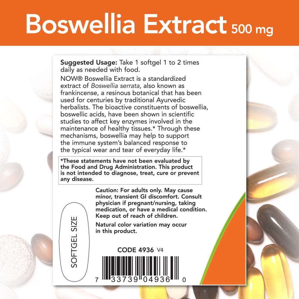 Two-pack packaging of Now Foods Boswellia Extract 500 mg Softgels