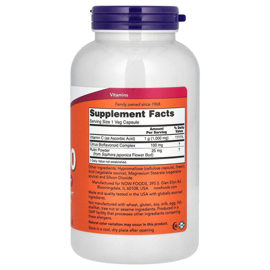 Now Foods C 1000 bottle label close-up