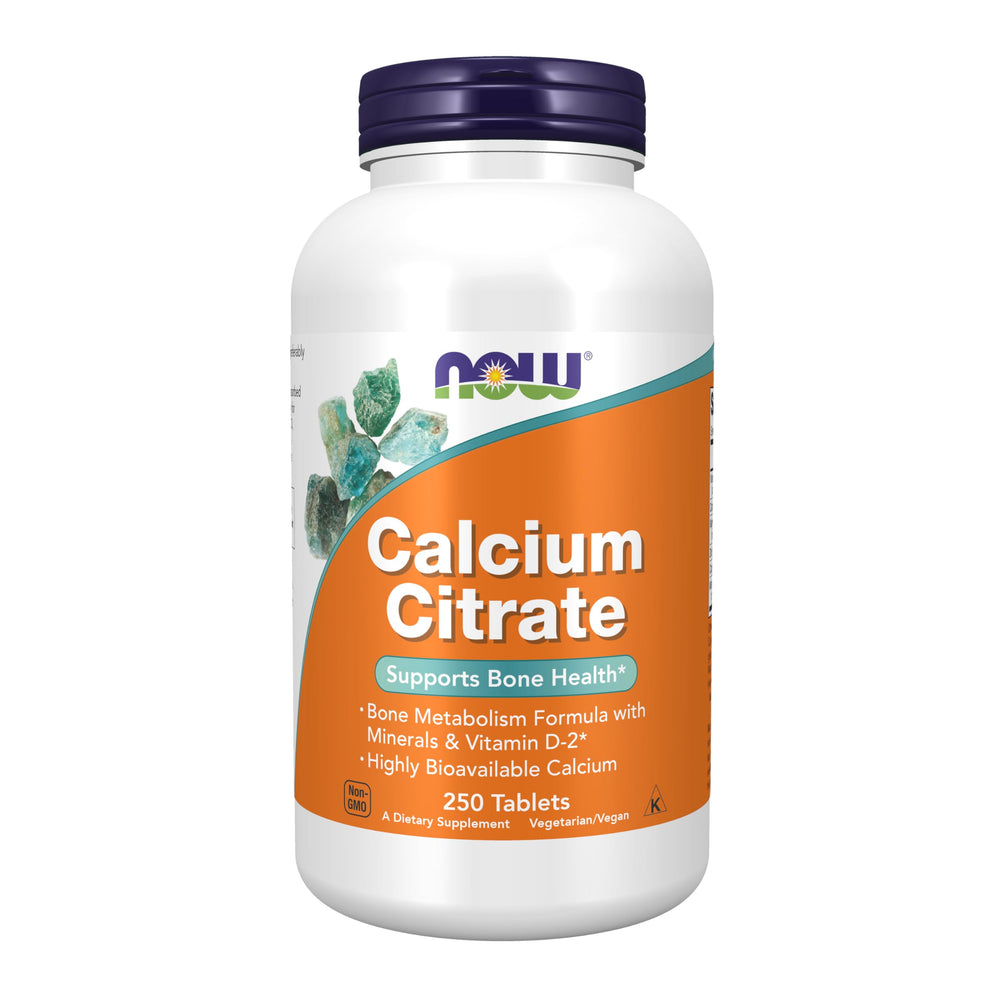 NOW Foods Calcium Citrate with Vitamin D bottle label