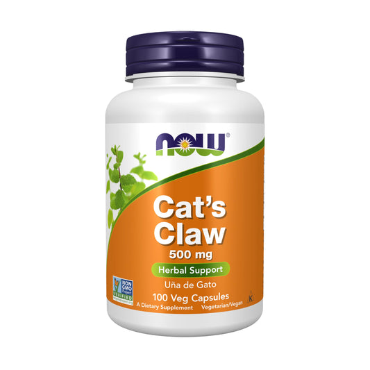 NOW Foods Cat's Claw 500 mg bottle - front view