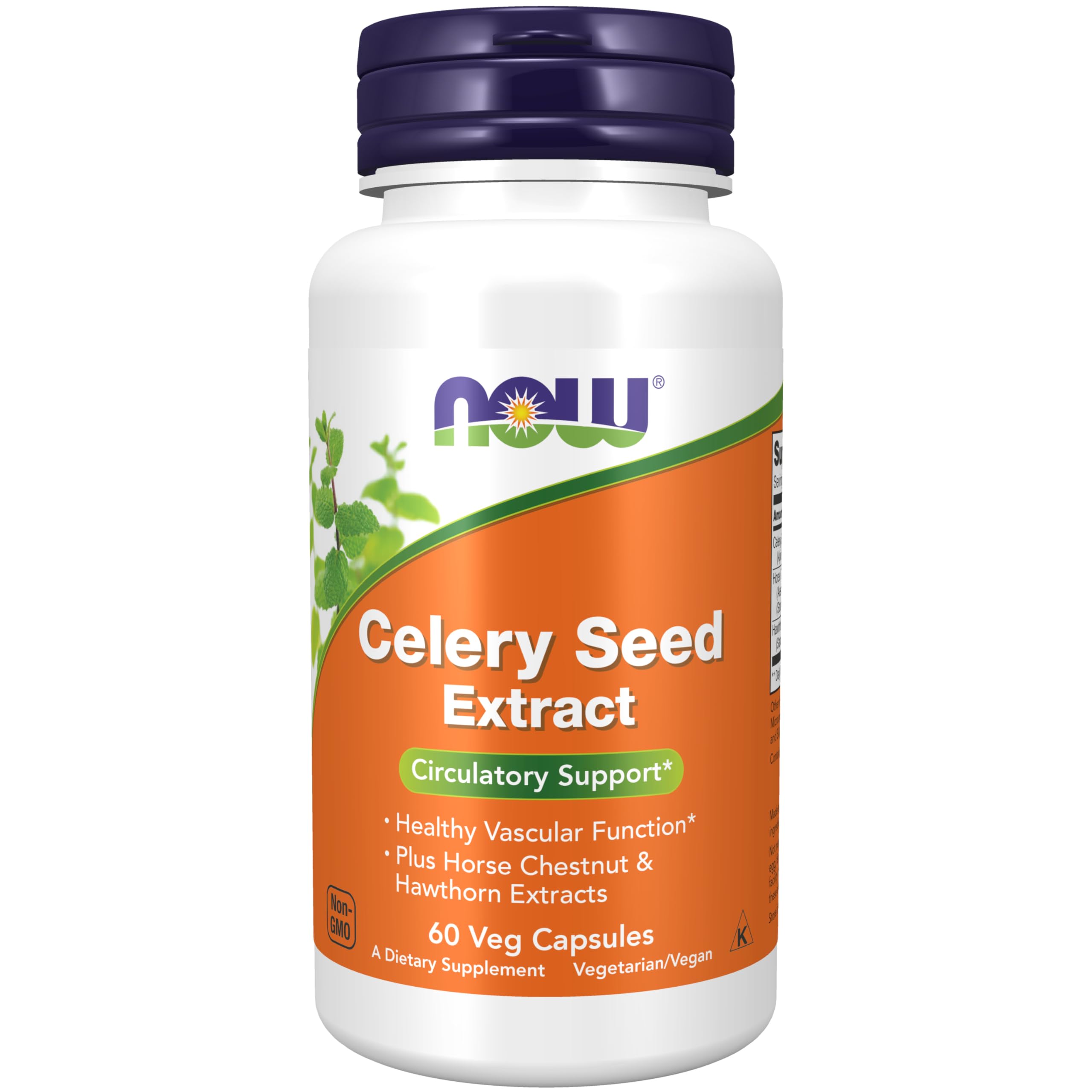 NOW Foods Celery Seed Extract 60-vegetarian capsules bottle