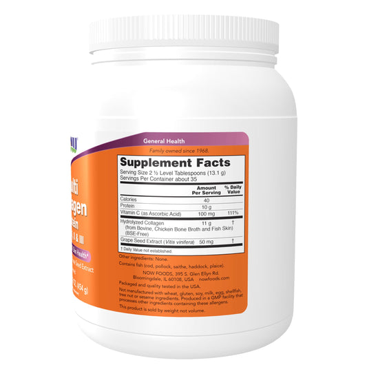 Collagen sources: beef, chicken and fish