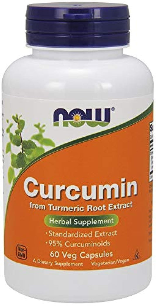NOW Foods Curcumin Ext 95% 700mg bottle front close-up
