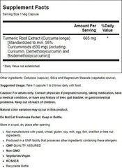 Curcumin extract 95% 700mg capsules close-up