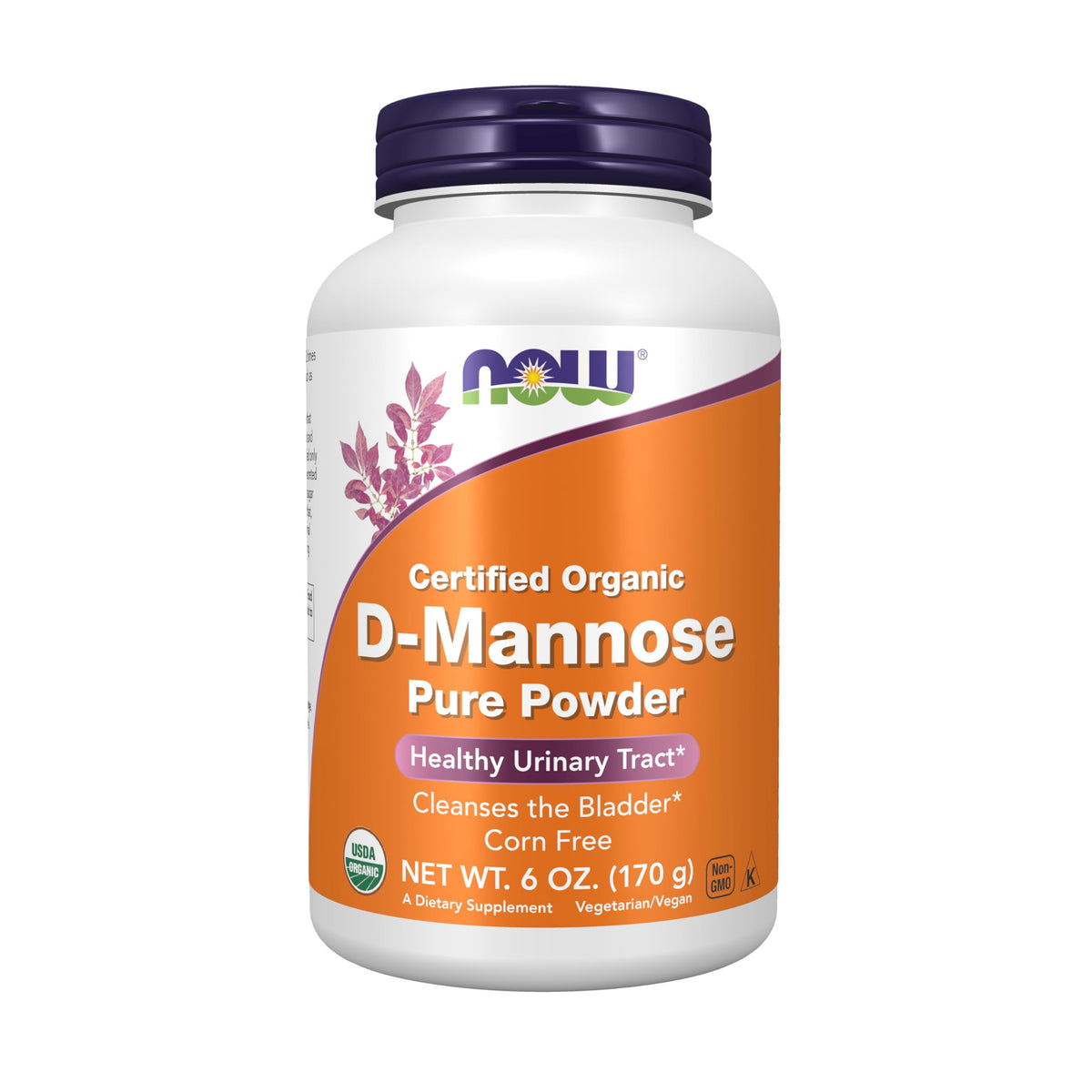 NOW Foods D-mannose Powder 6 oz front view