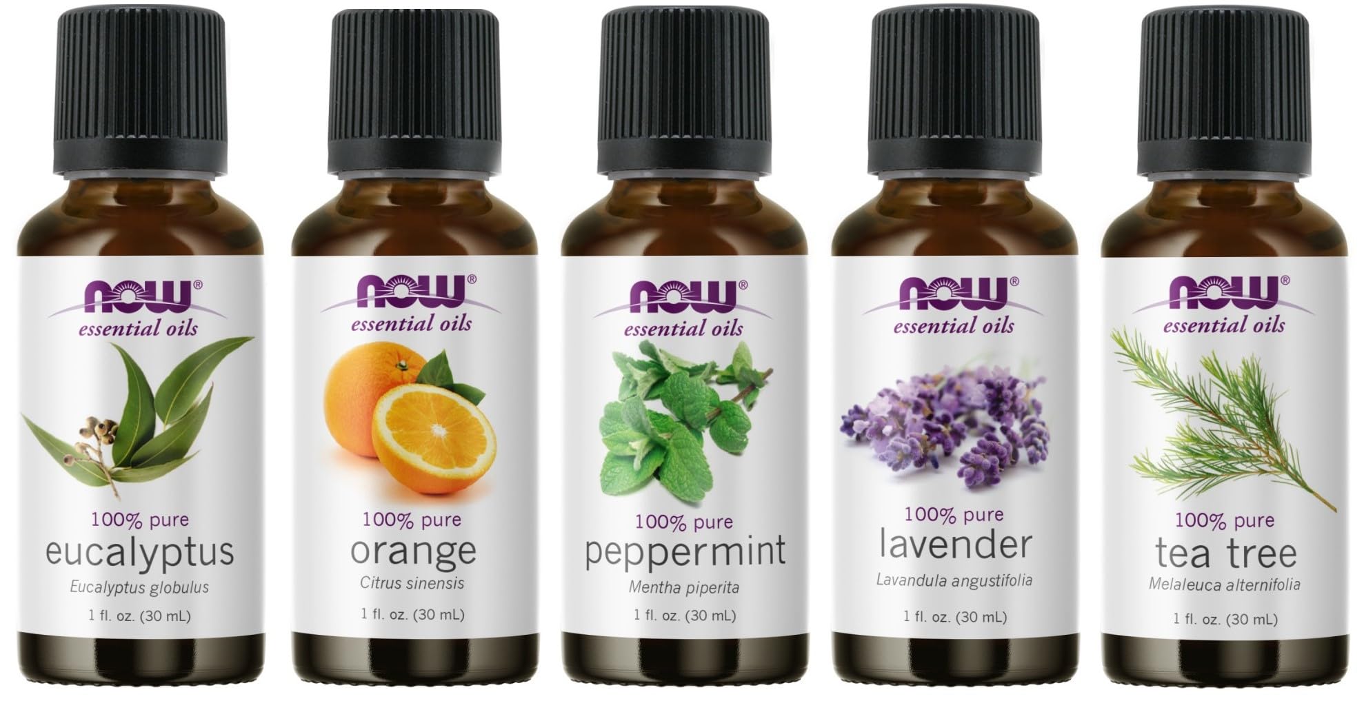Now Foods Essential Oil 5-Pack Variety Sampler box