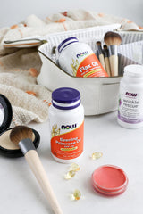 GMP seal and product branding on NOW Foods Evening Primrose Oil bottle